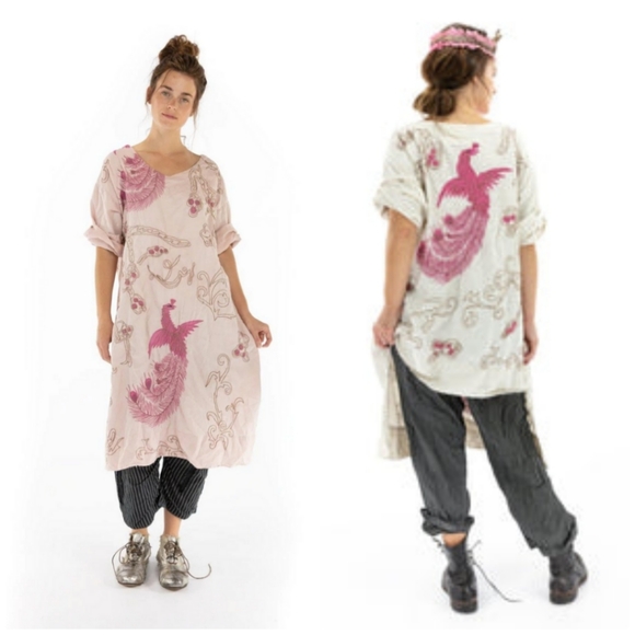 MAGNOLIA PEARLMagnolia Pearl Satin Dragon Parnassus Tunic - Picture 1 of 11